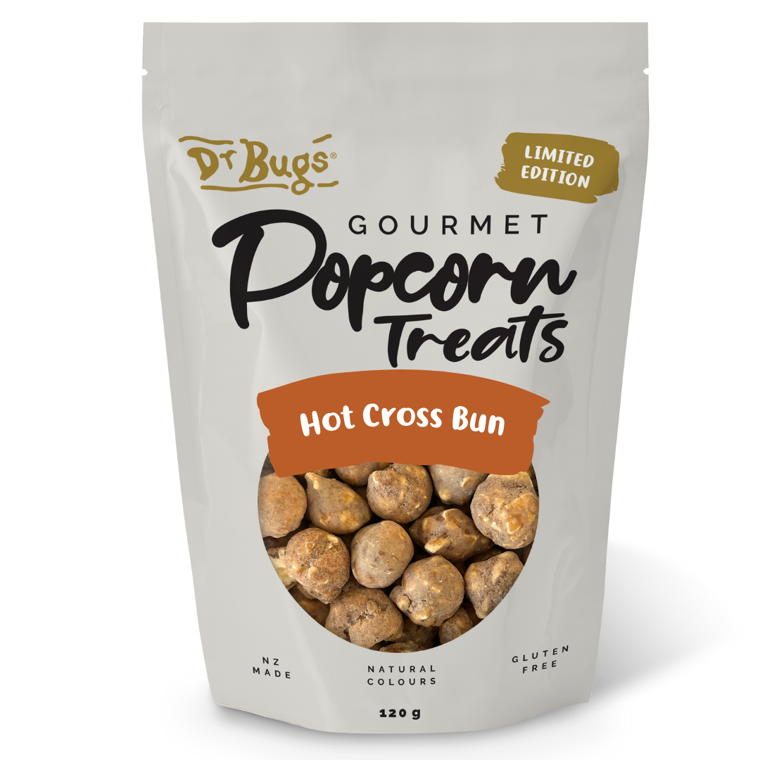 Dr Bugs Hot Cross Bun Popcorn 120g (Limited Edition)
