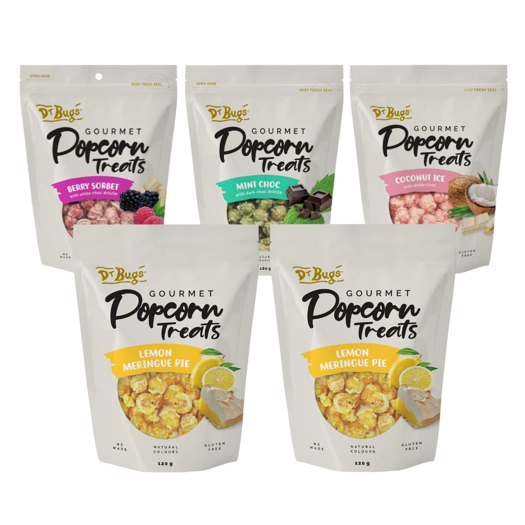 Dr Bugs Lemon Meringue Pie Popcorn Treats Bumper Box