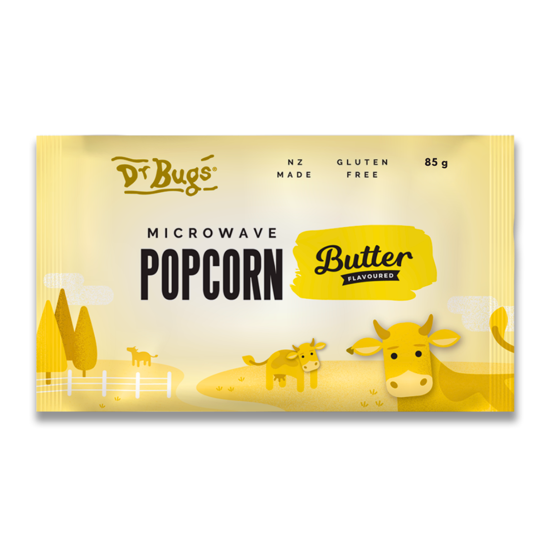 Dr Bugs Buttered Microwave Popcorn 85g