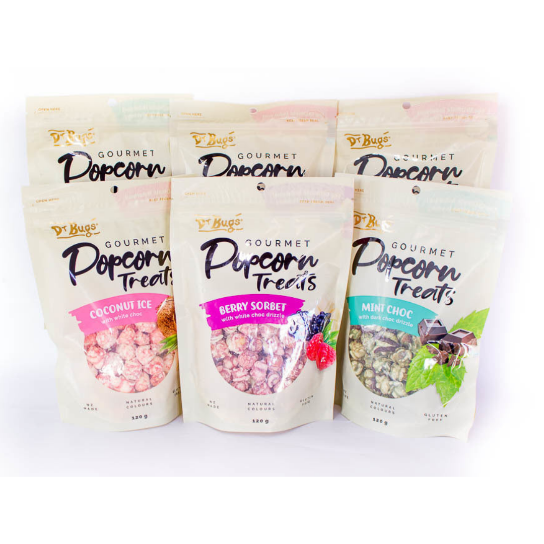 Dr Bugs Popcorn Adult-Only Bumper Box (6 Gourmet Packs)