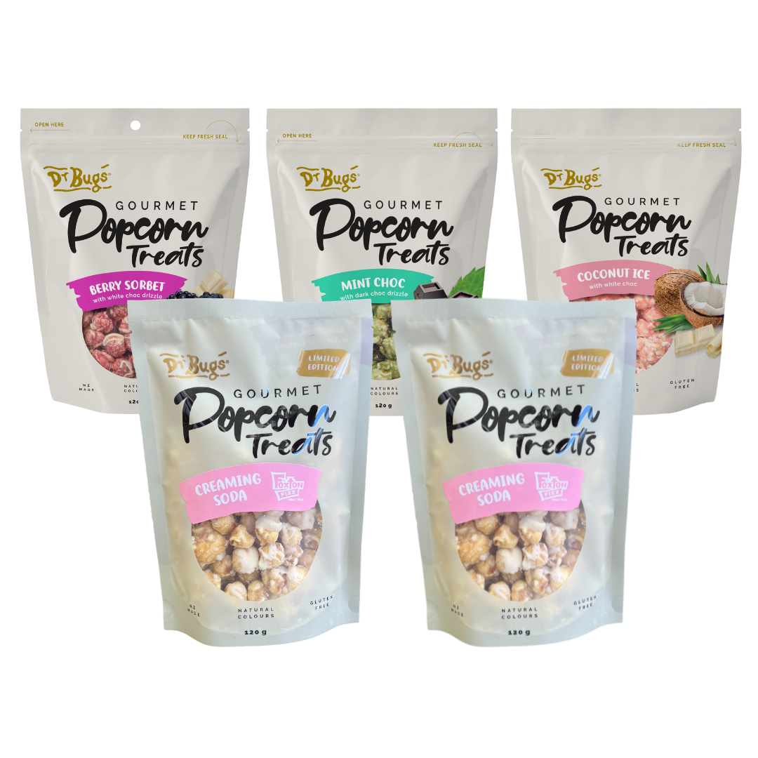 Dr Bugs x Foxton Fizz Creaming Soda Popcorn Bumper Box