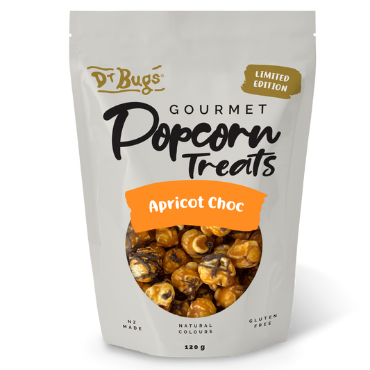 Dr Bugs Apricot Choc Popcorn 120g (Limited Edition)