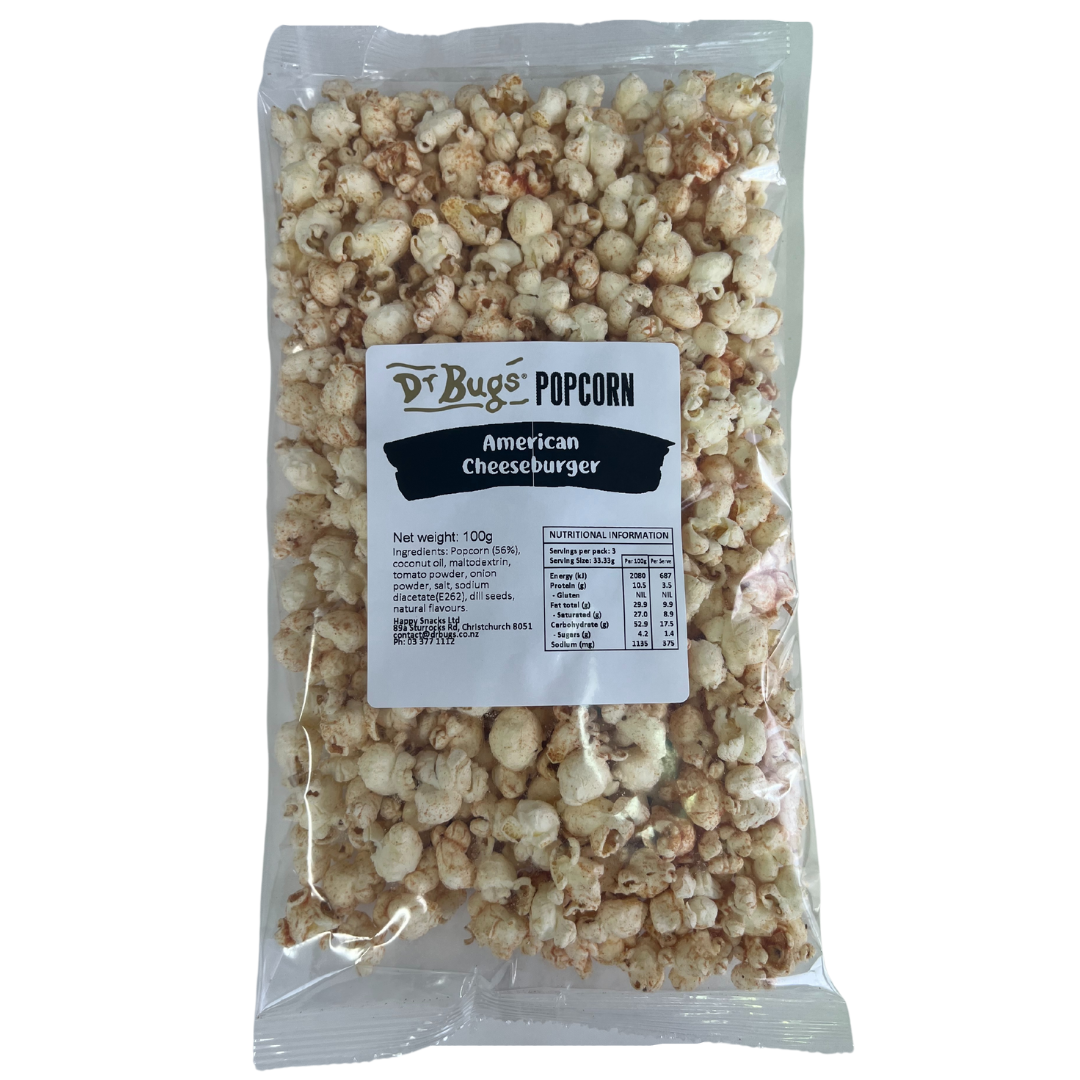 Dr Bugs Limited Edition American Cheeseburger Popcorn 100g
