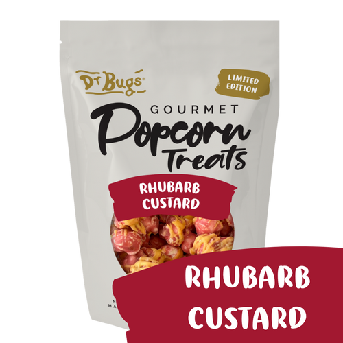 Dr Bugs Rhubarb Custard Popcorn 120g (Limited Edition)