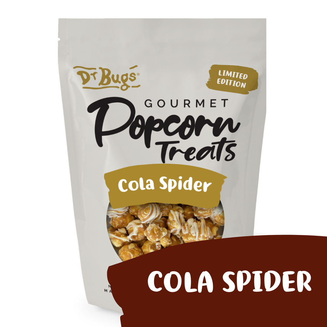 Dr Bugs Cola Spider Popcorn 120g – Dr Bugs Popcorn