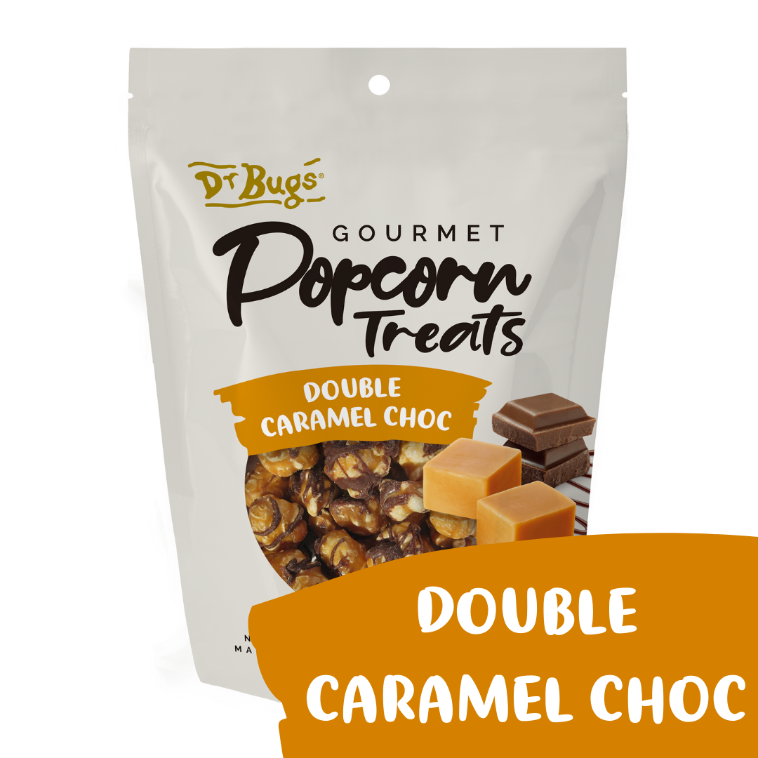 Dr Bugs Double Caramel Choc Popcorn 120g