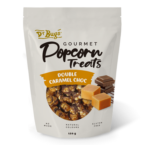 Dr Bugs Double Caramel Choc Popcorn 120g