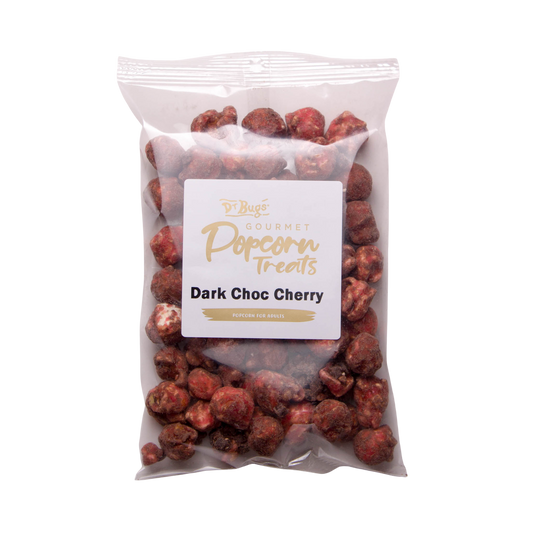 Dr Bugs Dark Choc Cherry Popcorn 120g (Limited Edition)