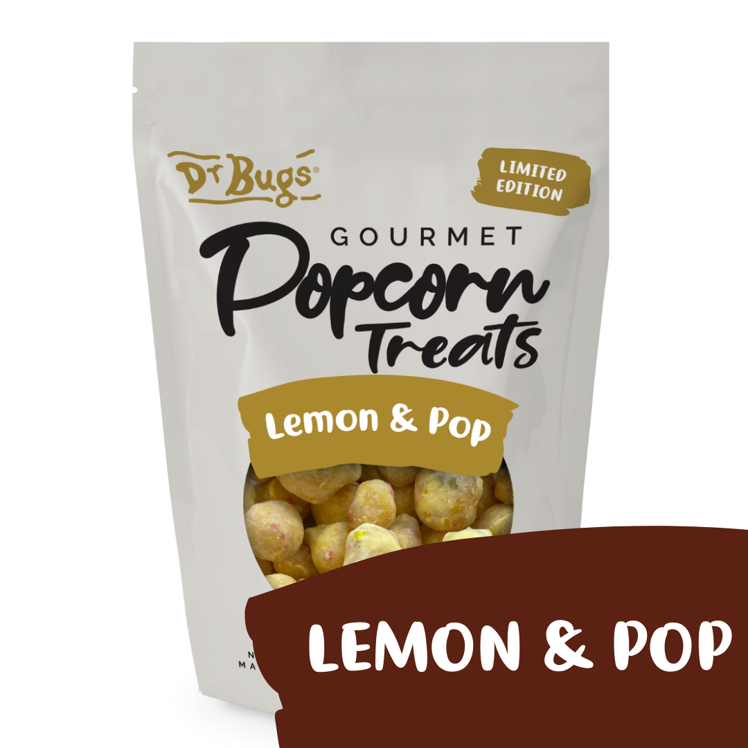 Dr Bugs Lemon & Pop Popcorn 120g (Limited Edition) - Ships Friday