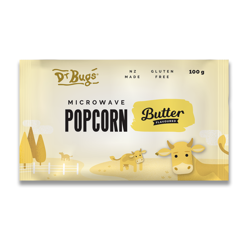 Dr Bugs Buttered Microwave Popcorn 100g