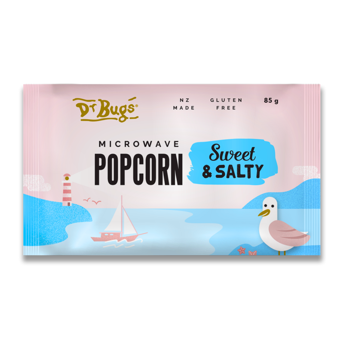 Dr Bugs Sweet & Salty Microwave Popcorn 85g