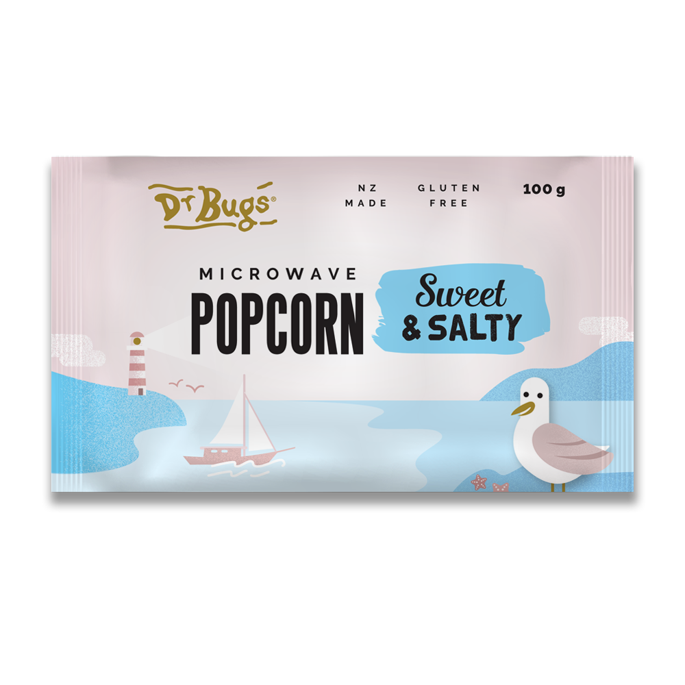 Dr Bugs Sweet & Salty Microwave Popcorn 100g