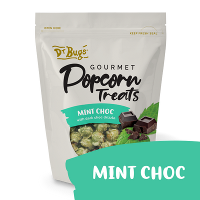 Dr Bugs Mint Choc Gourmet Popcorn Treats 120g