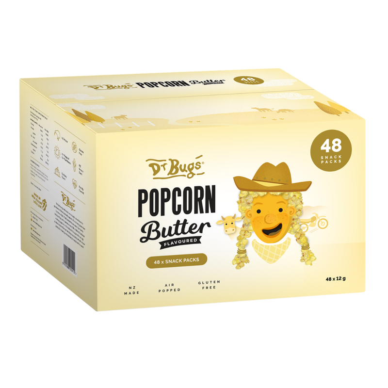 Dr Bugs Multipack Butter Popcorn Carton (48 mini packets)