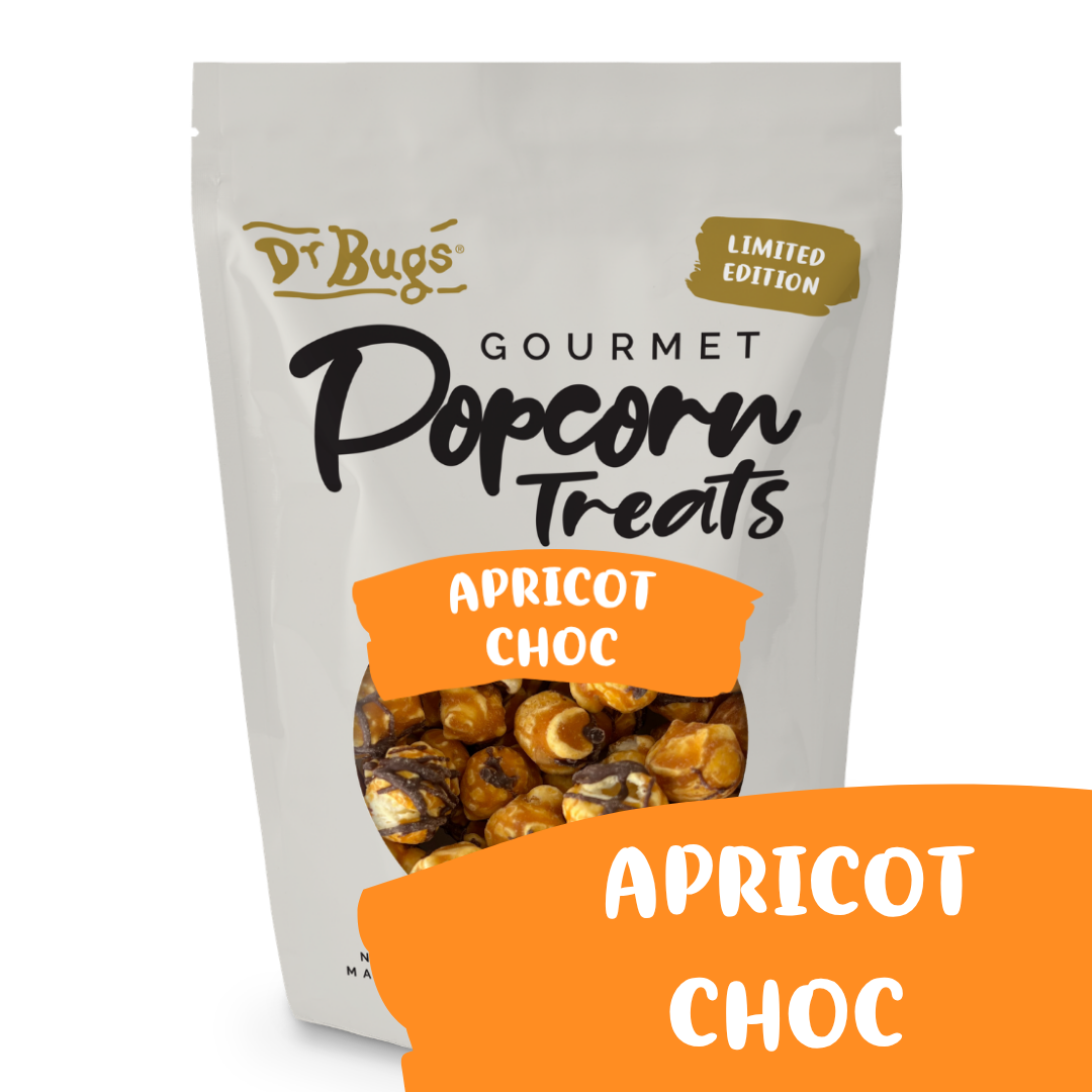 Dr Bugs Apricot Choc Popcorn 120g (Limited Edition)