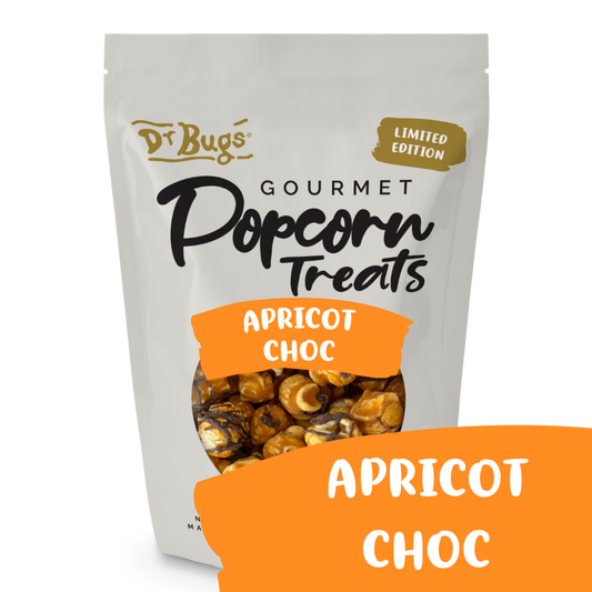 Dr Bugs Apricot Choc Popcorn 120g (Limited Edition)