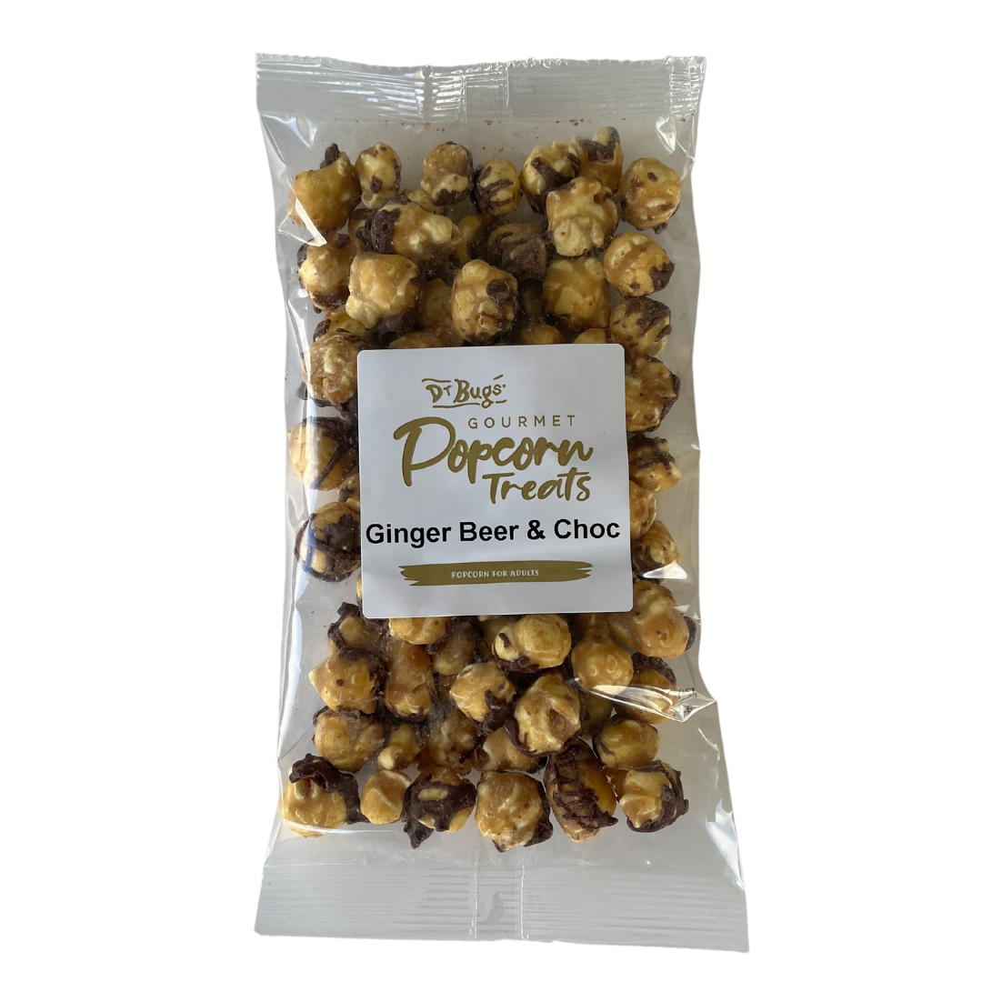 Dr Bugs Ginger Beer & Choc Popcorn 120g (Limited Edition)