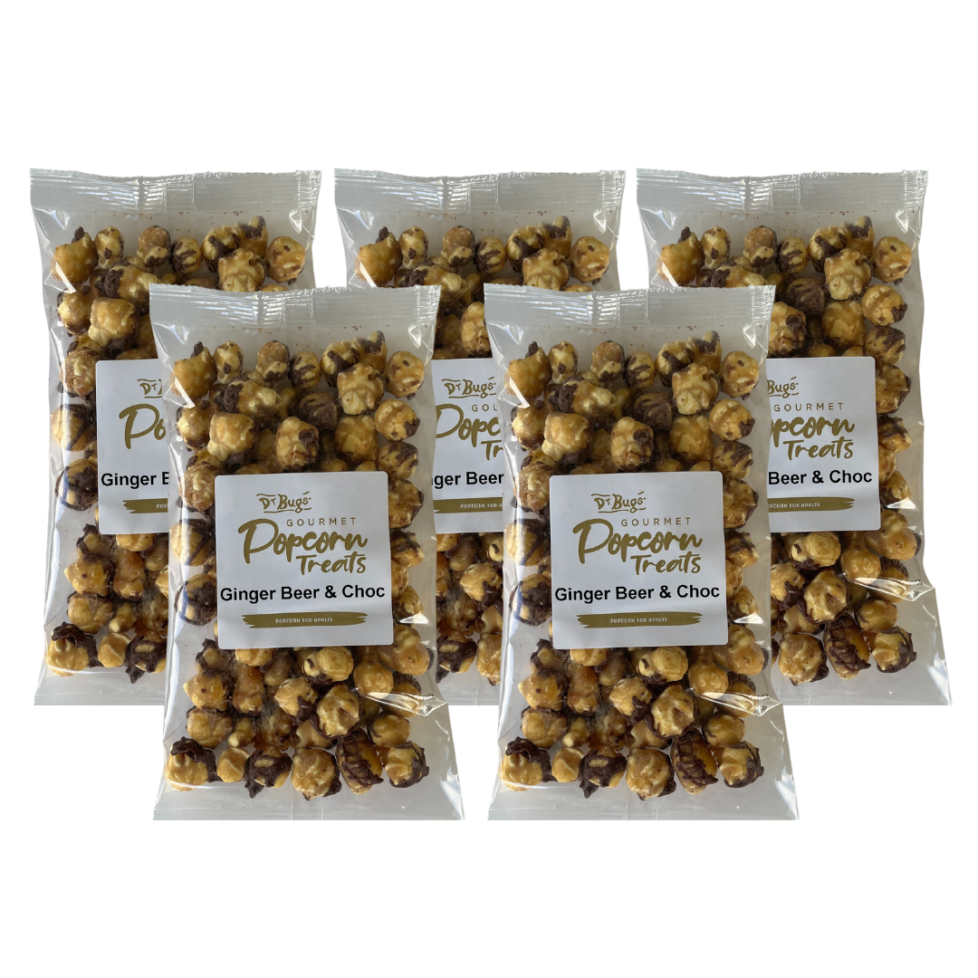 Dr Bugs Ginger Beer & Choc Popcorn 120g (Limited Edition)