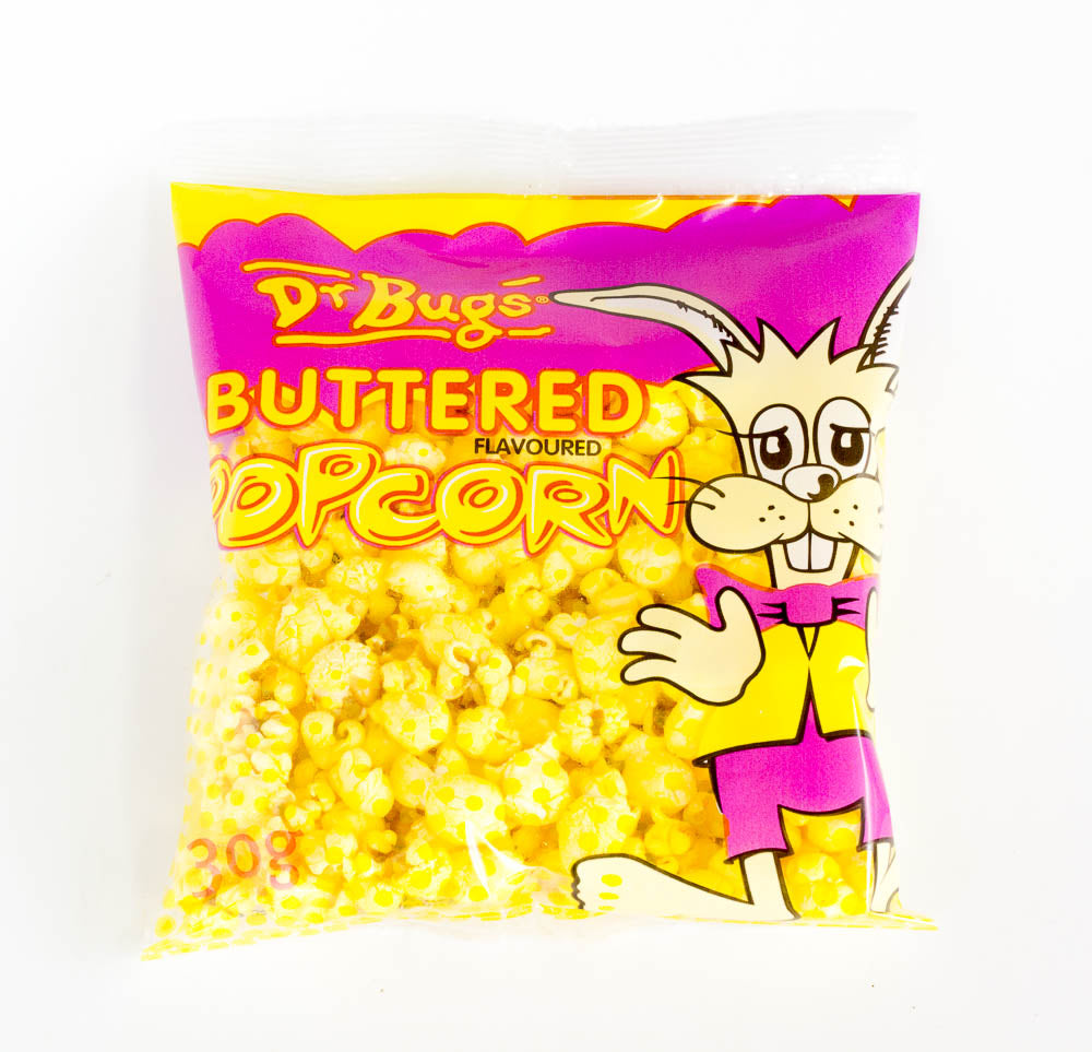 Dr Bugs Buttered Popcorn (30g) Carton of 40