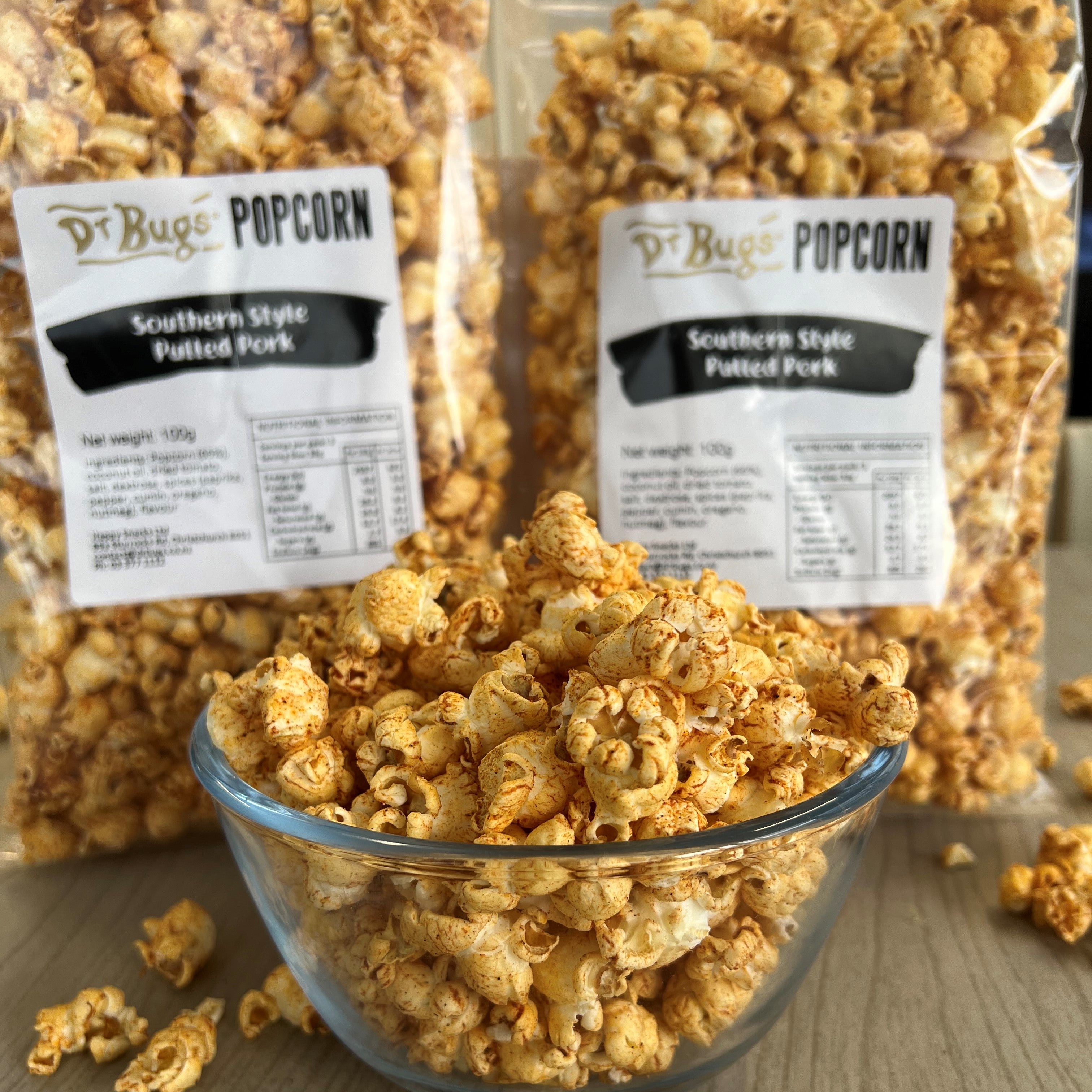 Dr Bugs Limited Edition Southern Style Pulled Pork Popcorn 30g Taster ...