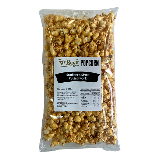 Dr Bugs Limited Edition Southern Style Pulled Pork Popcorn 100g